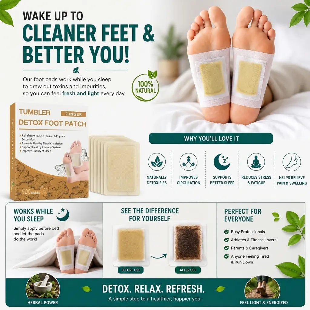 How to apply Tumbler ginger foot patches before sleep