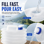 Collapsible Water Container with Spigot | Portable Camping Water Storage