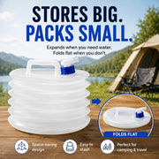 Collapsible Water Container with Spigot | Portable Camping Water Storage