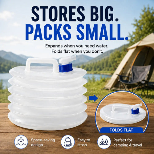 Collapsible Water Container with Spigot | Portable Camping Water Storage