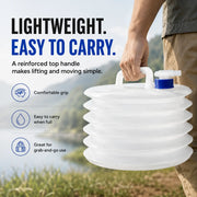Collapsible Water Container with Spigot | Portable Camping Water Storage