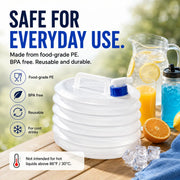 Collapsible Water Container with Spigot | Portable Camping Water Storage