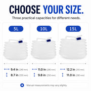 Collapsible Water Container with Spigot | Portable Camping Water Storage